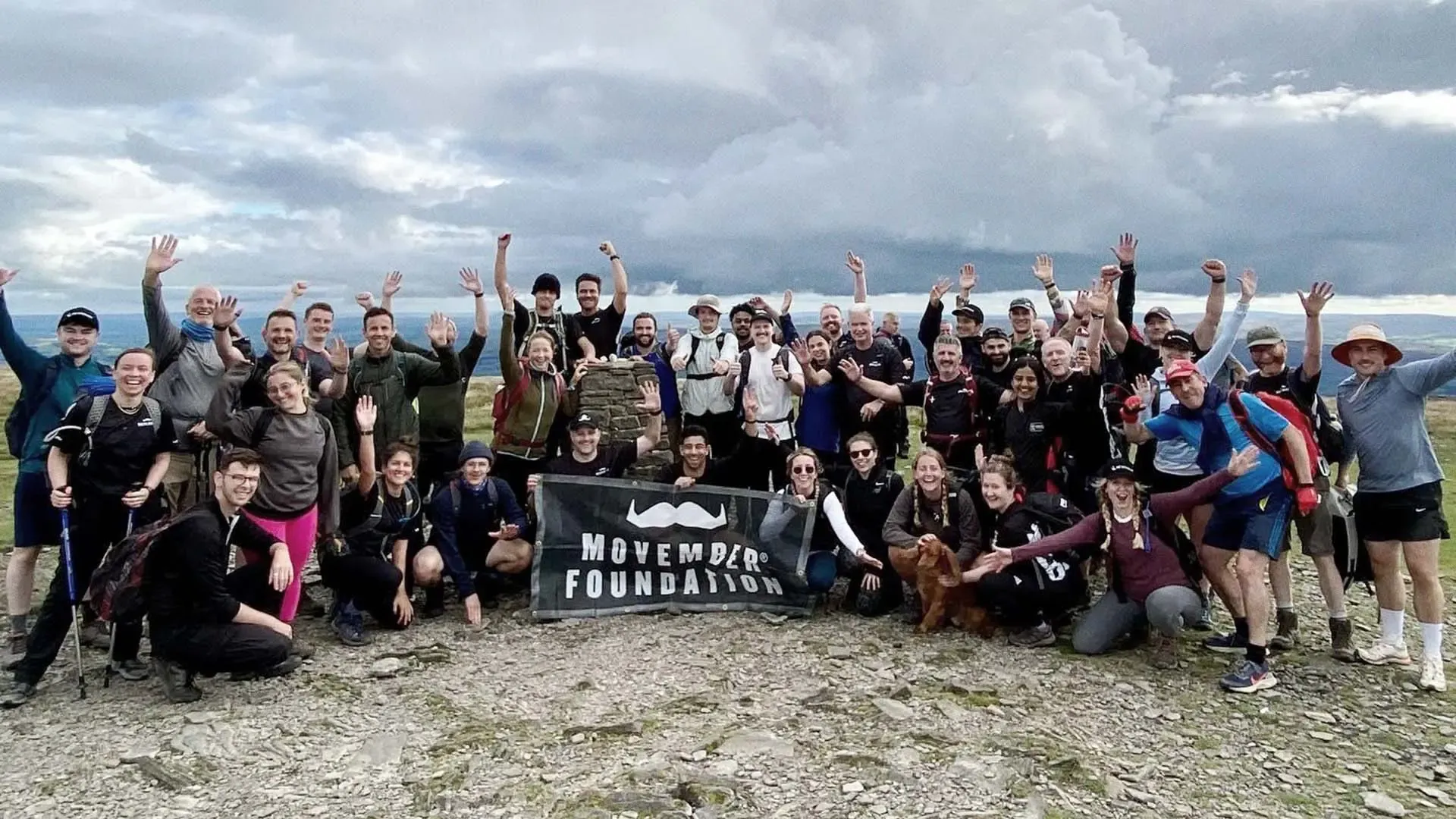Photo showing a Movember team.